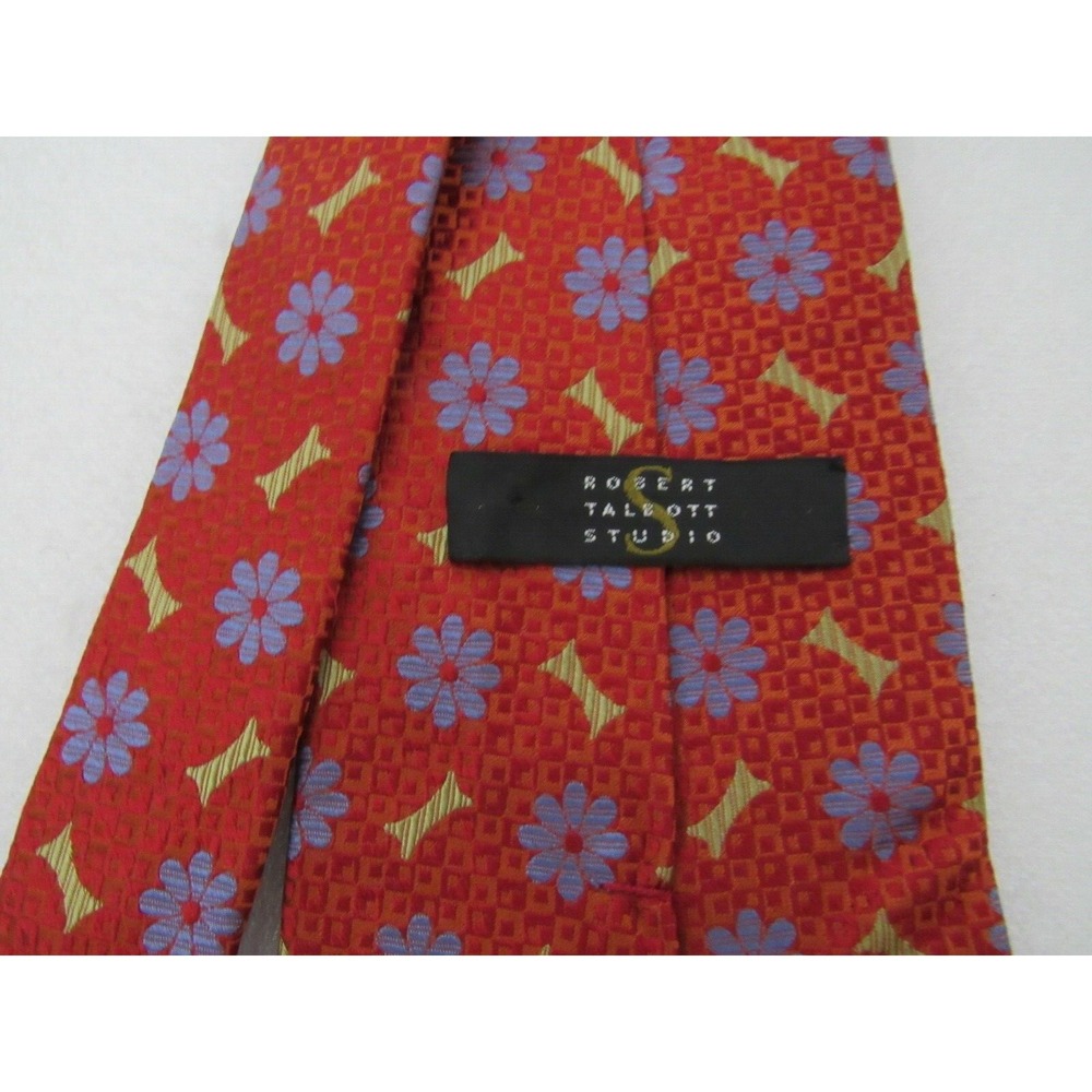Robert Talbott Studio Red Geometric silk tie -$195 Retail*